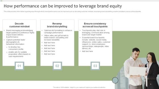 Brand Maintenance Toolkit How Performance Can Be Improved To Leverage Brand Equity Guidelines PDF