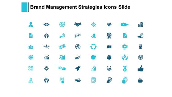 Brand Management Strategies Icons Slide Gear Ppt PowerPoint Presentation Outline Microsoft