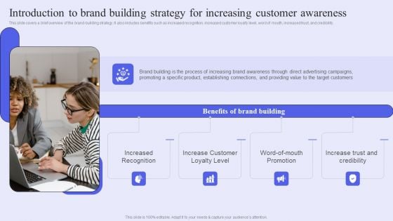 Brand Management Strategy To Increase Awareness Introduction To Brand Building Strategy For Increasing Customer Awareness Demonstration PDF Brand Management Strategy To Increase Awareness Introduction To Brand Building Strategy For Increasing Customer Awareness Demonstration PDF