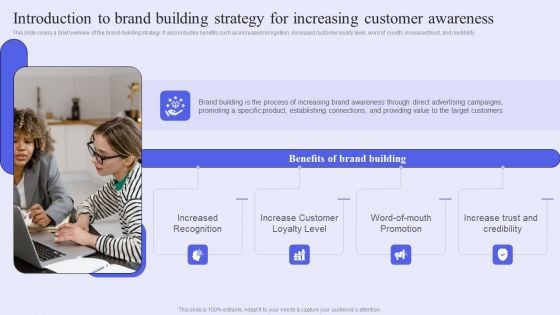 Brand Management Strategy To Increase Awareness Introduction To Brand Building Strategy For Increasing Customer Awareness Demonstration PDF