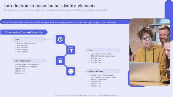 Brand Management Strategy To Increase Awareness Introduction To Major Brand Identity Elements Introduction PDF