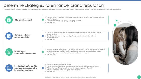 Brand Management To Enhance Determine Strategies To Enhance Brand Reputation Graphics PDF