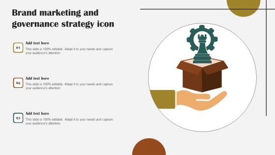 Brand Marketing And Governance Strategy Icon Introduction PDF