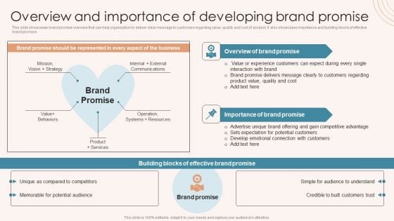 Brand Marketing Strategy Overview And Importance Of Developing Brand Promise Slides PDF Brand Marketing Strategy Overview And Importance Of Developing Brand Promise Slides PDF