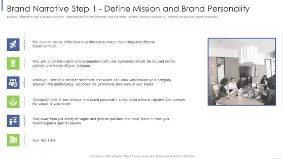 Brand Narrative Step 1 Define Mission And Brand Personality Portrait PDF Brand Narrative Step 1 Define Mission And Brand Personality Portrait PDF