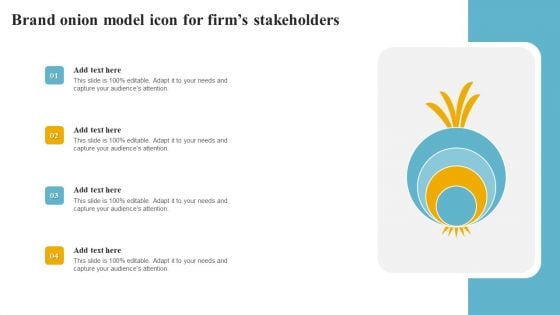 Brand Onion Model Icon For Firms Stakeholders Pictures PDF