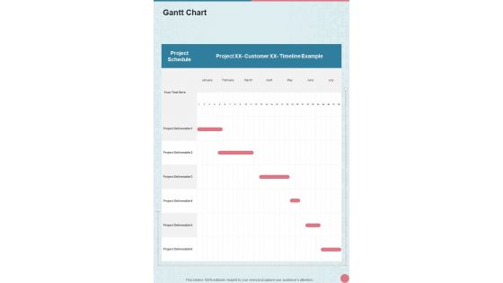 Brand Partnership Service Proposal Gantt Chart One Pager Sample Example Document