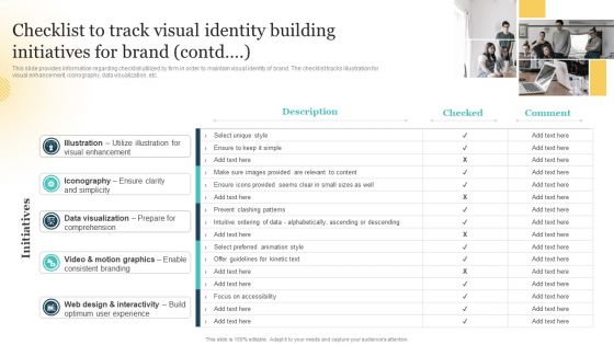 Brand Plan Toolkit For Marketers Checklist To Track Visual Identity Building Initiatives For Brand Portrait PDF