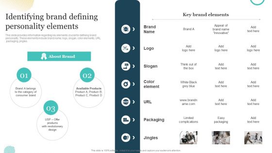 Brand Plan Toolkit For Marketers Identifying Brand Defining Personality Elements Designs PDF