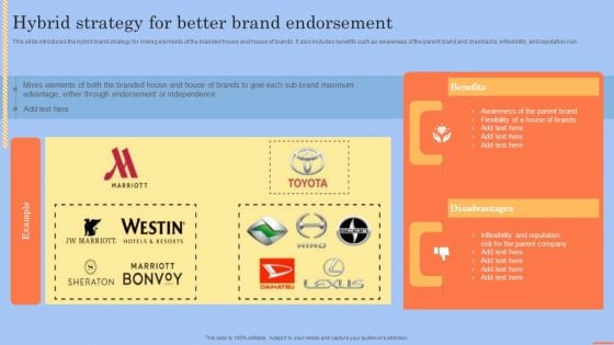 Brand Portfolio Technique And Model Hybrid Strategy For Better Brand Endorsement Structure PDF