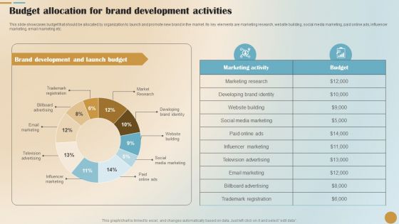 Brand Positioning And Launch Plan For Emerging Markets Budget Allocation For Brand Slides PDF