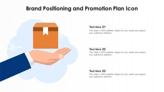 Brand Positioning And Promotion Plan Icon Ppt Ideas Show PDF
