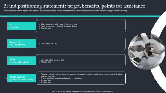 Brand Positioning Statement Target Benefits Points For Assistance Mockup PDF