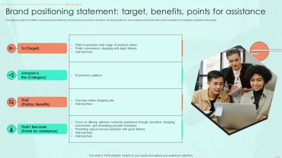 Brand Positioning Statement Target Benefits Points For Assistance Ppt PowerPoint Presentation File Slides PDF
