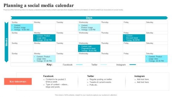 Brand Positioning Through Successful Planning A Social Media Calendar Designs PDF