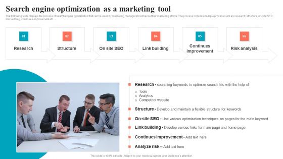 Brand Positioning Through Successful Search Engine Optimization As A Marketing Tool Infographics PDF