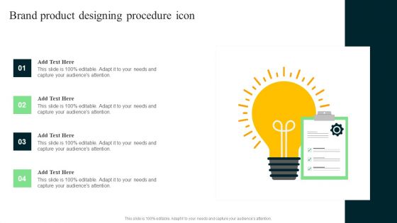 Brand Product Designing Procedure Icon Sample PDF