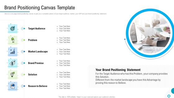 Brand Promotion And Management Plan Brand Positioning Canvas Template Slides PDF