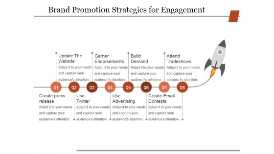 Brand Promotion Strategies For Engagement Ppt PowerPoint Presentation Icon Skills