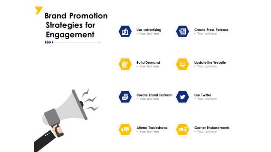 Brand Promotion Strategies For Engagement Ppt PowerPoint Presentation Layouts Visuals