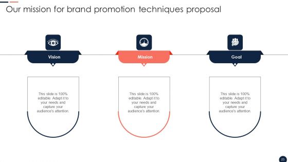 Brand Promotion Techniques Proposal Ppt PowerPoint Presentation Complete Deck With Slides