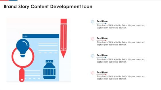 Brand Story Content Development Icon Portrait PDF