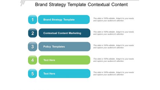 Brand Strategy Template Contextual Content Marketing Policy Templates Ppt PowerPoint Presentation File Files