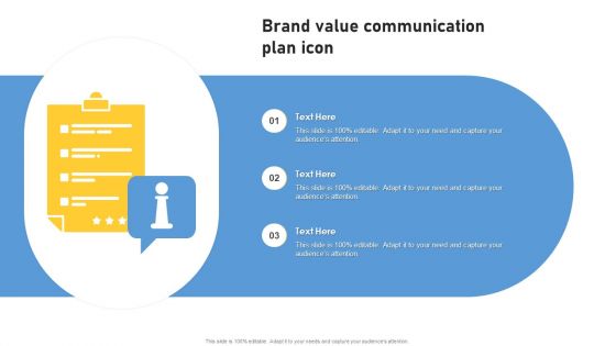 Brand Value Communication Plan Icon Ppt Icon Graphics Design PDF