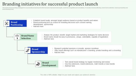 Branding Initiatives For Successful Product Launch Elements PDF