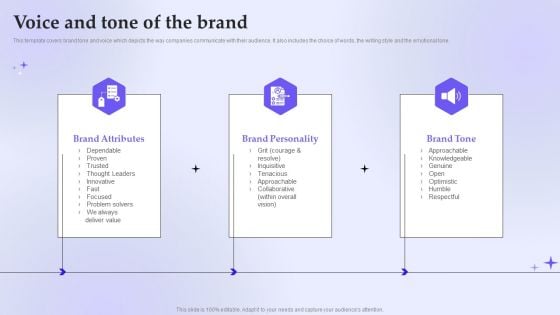 Branding Instructions Playbook Voice And Tone Of The Brand Guidelines PDF