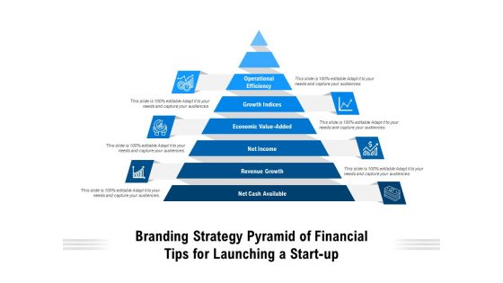 Branding Strategy Pyramid Of Financial Tips For Launching A Start Up Ppt PowerPoint Presentation File Background Image PDF