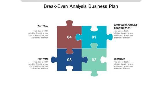 Break Even Analysis Business Plan Ppt Powerpoint Presentation Show Brochure Cpb