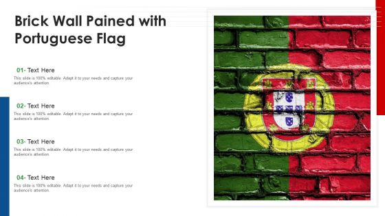 Brick Wall Pained With Portuguese Flag Structure PDF