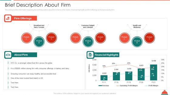 Brief Description About Firm Increased Superiority For Food Products Inspiration PDF