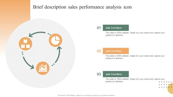 Brief Description Sales Performance Analysis Icon Ppt PowerPoint Presentation Gallery Format PDF