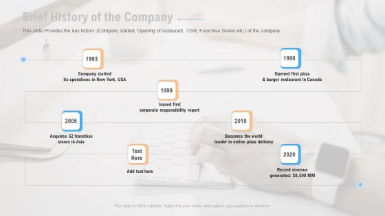 Brief History Of The Company Ppt Styles Graphics Download PDF Brief History Of The Company Ppt Styles Graphics Download PDF