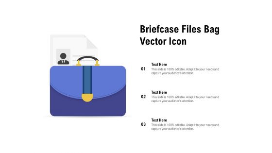 Briefcase Files Bag Vector Icon Ppt PowerPoint Presentation Inspiration Deck