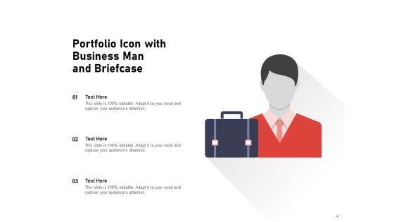 Briefcase Icon Portfolio Business Magnifying Glass Ppt PowerPoint Presentation Complete Deck