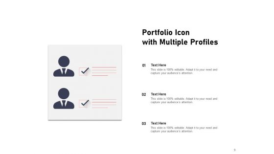 Briefcase Icon Portfolio Business Magnifying Glass Ppt PowerPoint Presentation Complete Deck