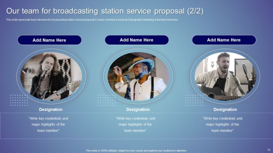 Broadcasting Station Service Proposal Ppt PowerPoint Presentation Complete Deck With Slides Slide13