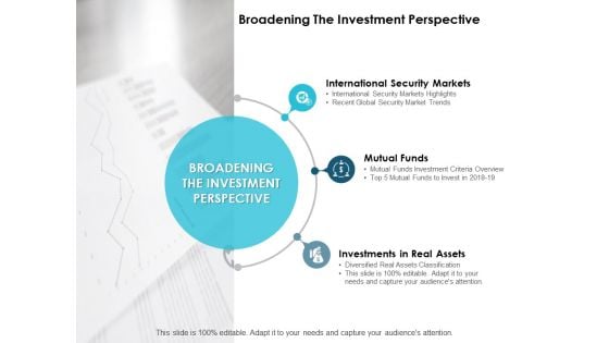 Broadening The Investment Perspective Ppt PowerPoint Presentation Icon Layouts