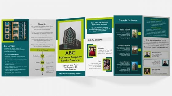 Brochure For Business Property Rental Services Trifold