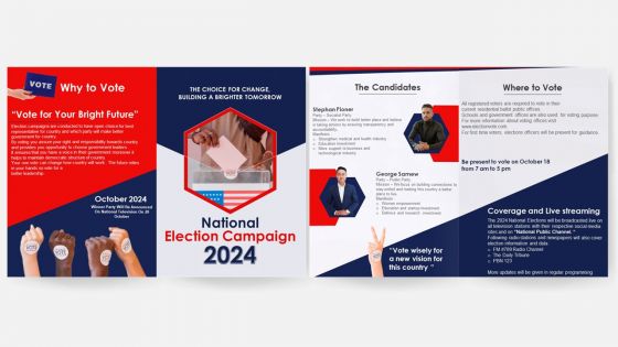 Brochure For Electoral Campaign PPT Template