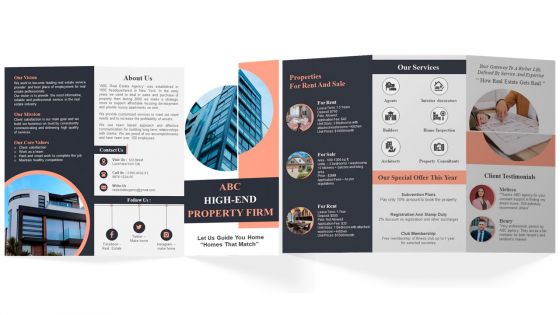 Brochure For High End Property Firm Trifold Brochure For High End Property Firm Trifold