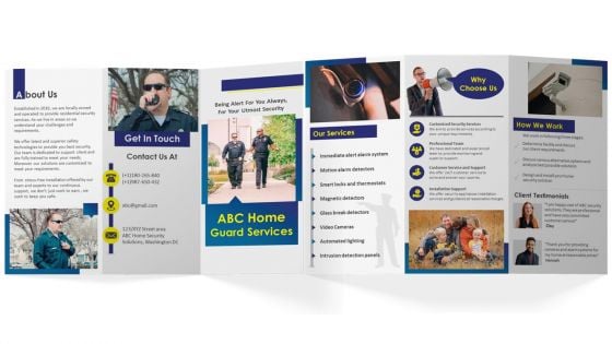 Brochure For Home Guard Services Trifold