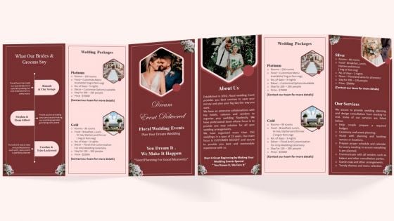 Brochure For Marriage Event Coordinator Trifold