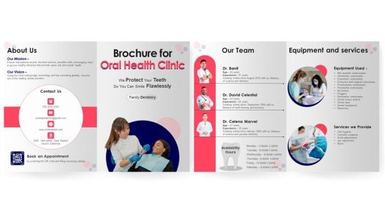 Brochure For Oral Health Clinic PPT Template Brochure For Oral Health Clinic PPT Template