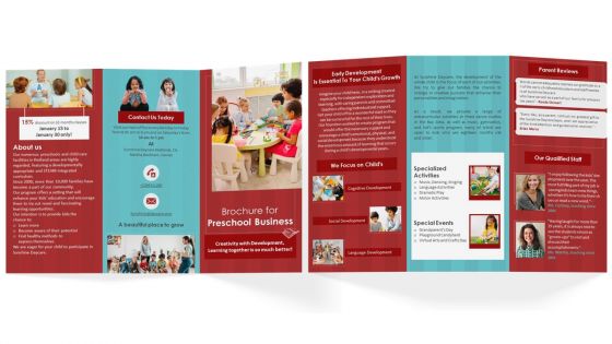 Brochure For Preschool Business Trifold