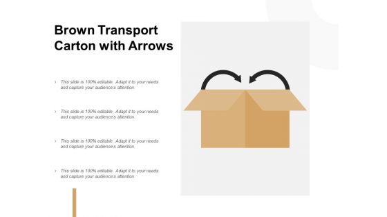 Brown Transport Carton With Arrows Ppt PowerPoint Presentation Gallery Maker