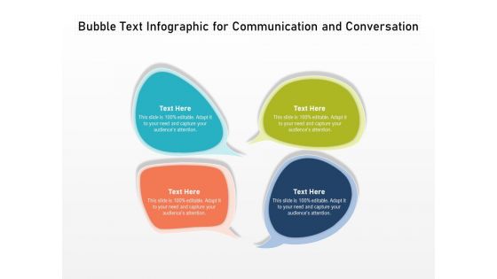 Bubble Text Infographic For Communication And Conversation Ppt PowerPoint Presentation File Graphics Design PDF